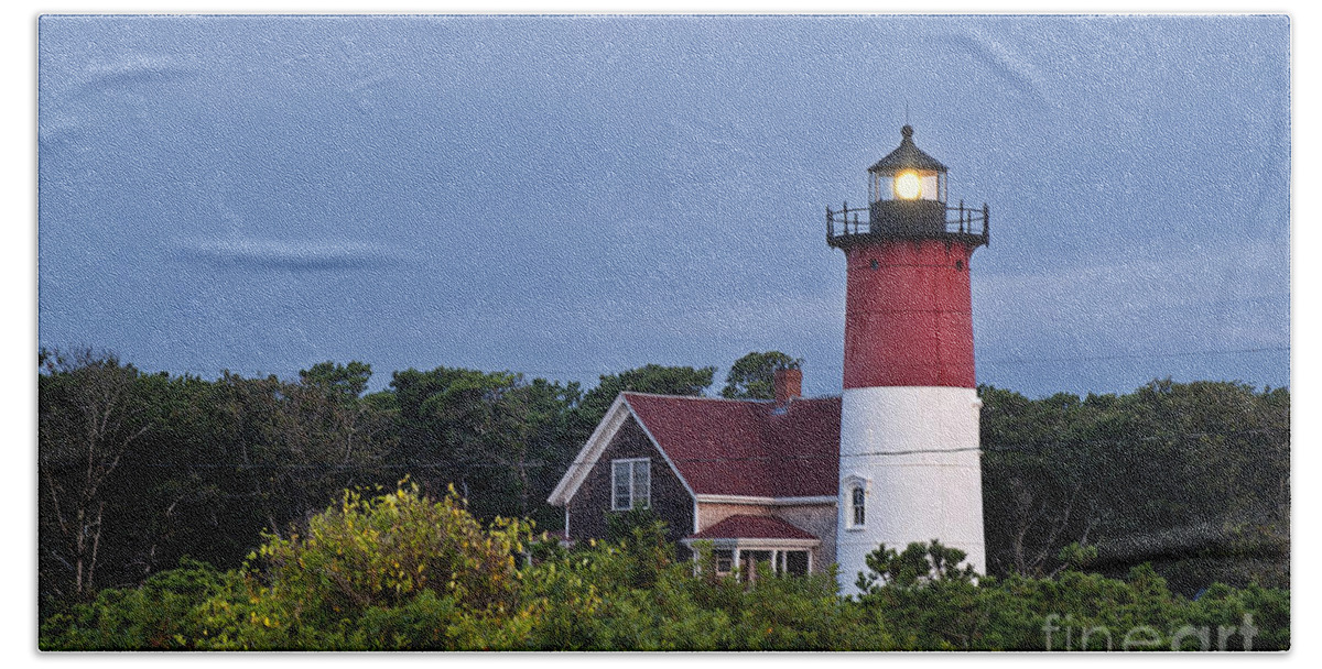Cape Cod Beach Towel featuring the photograph Nauset Lighthouse by John Greim