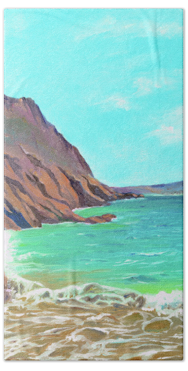 Impressionist Beach Towel featuring the painting Near Gara by Elizabeth Lock
