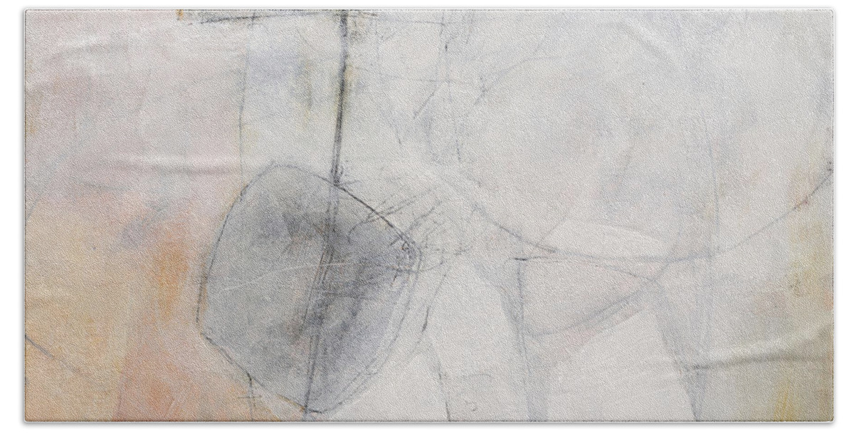 Jane Davies Beach Towel featuring the painting Neutral 9 by Jane Davies