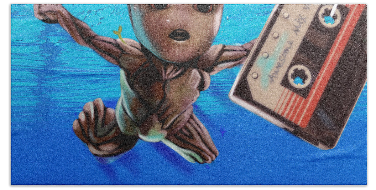 Nevermind Baby Groot Kids T-Shirt by Derek Burton - Pixels