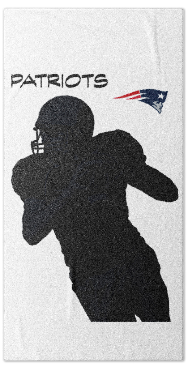New England Beach Towel featuring the digital art New England Patriots Football by David Dehner