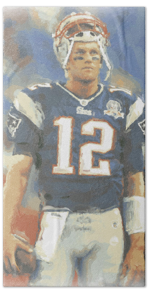 Tom Brady Beach Towel featuring the photograph New England Patriots Tom Brady by Joe Hamilton