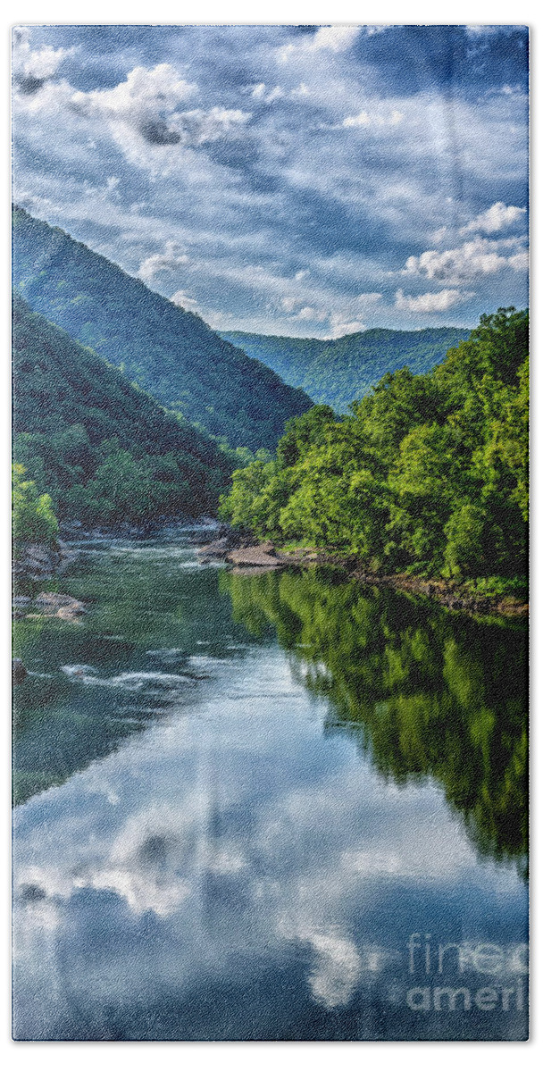 New River Gorge Beach Sheet featuring the photograph New River Gorge National River 3 by Thomas R Fletcher
