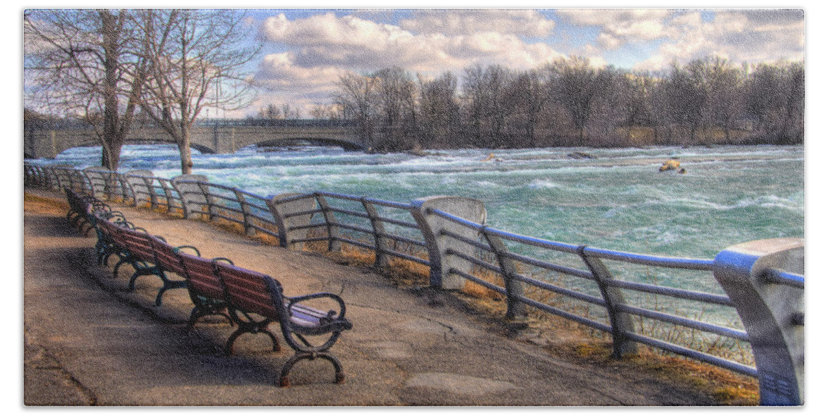 Niagara Falls Beach Towel featuring the photograph Niagara Rapids in Early Spring by Tammy Wetzel