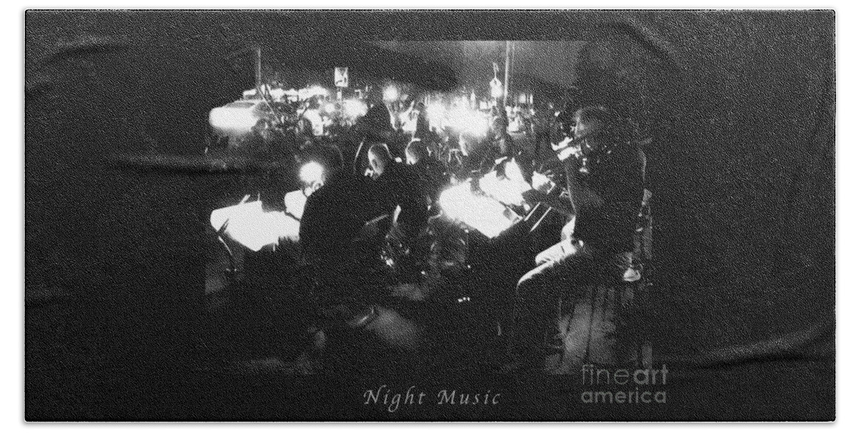 Orchestra Beach Sheet featuring the photograph Night Music Poster by Felipe Adan Lerma