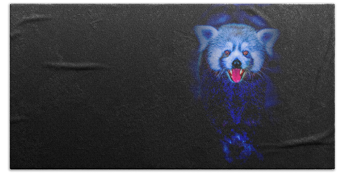 Animals Beach Towel featuring the photograph Night Panda by Rikk Flohr