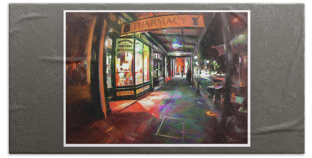 Sydney Beach Towel featuring the photograph Nighttime Strolling in Sydney by Peggy Dietz