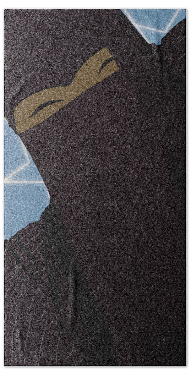 Muslim Beach Towel featuring the digital art Niqabi Right by Scheme Of Things Graphics