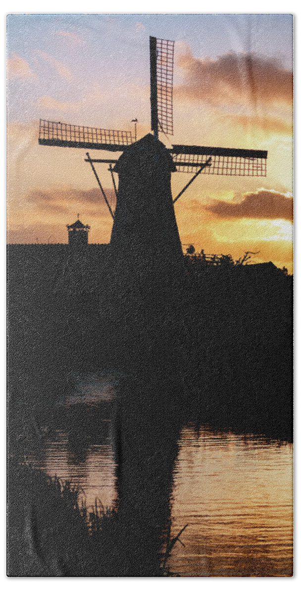 Windmill Beach Towel featuring the photograph No More Work for Today by Celso Bressan