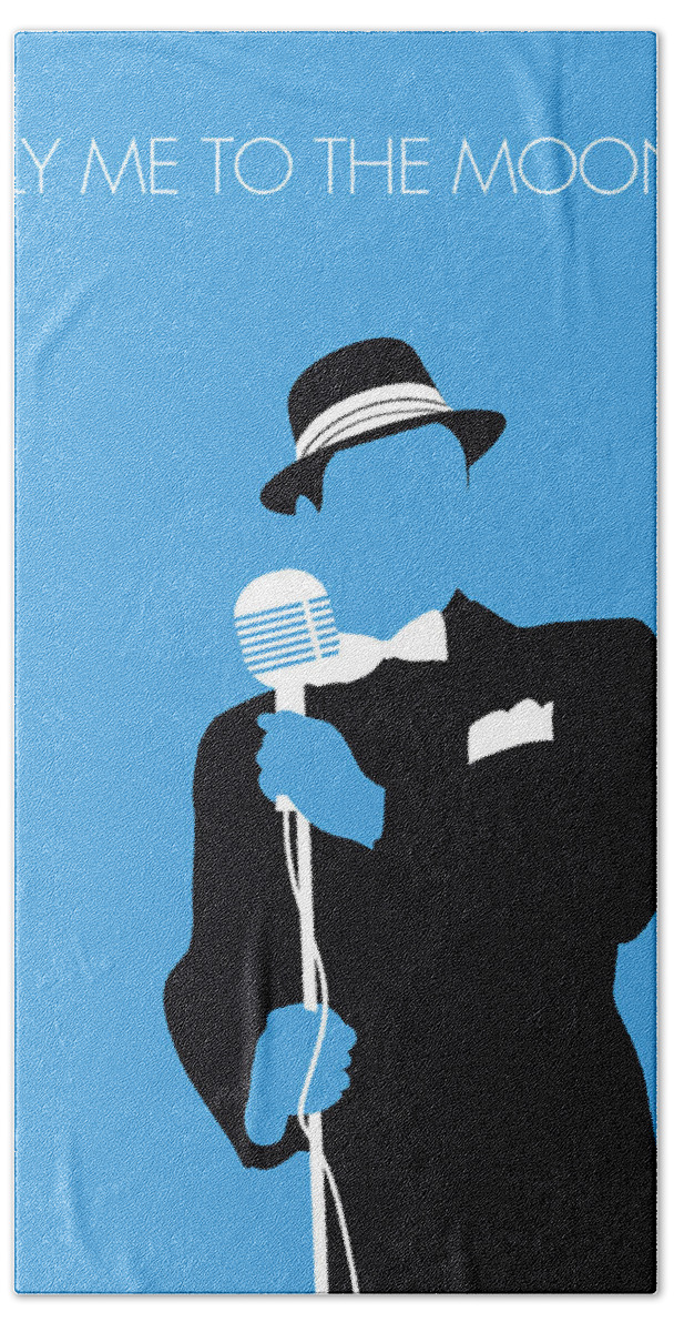 Sinatra Beach Towel featuring the digital art No059 MY SINATRA Minimal Music poster by Chungkong Art