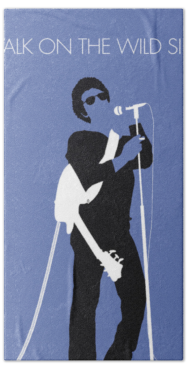 Lou Beach Towel featuring the digital art No068 MY LOU REED Minimal Music poster by Chungkong Art