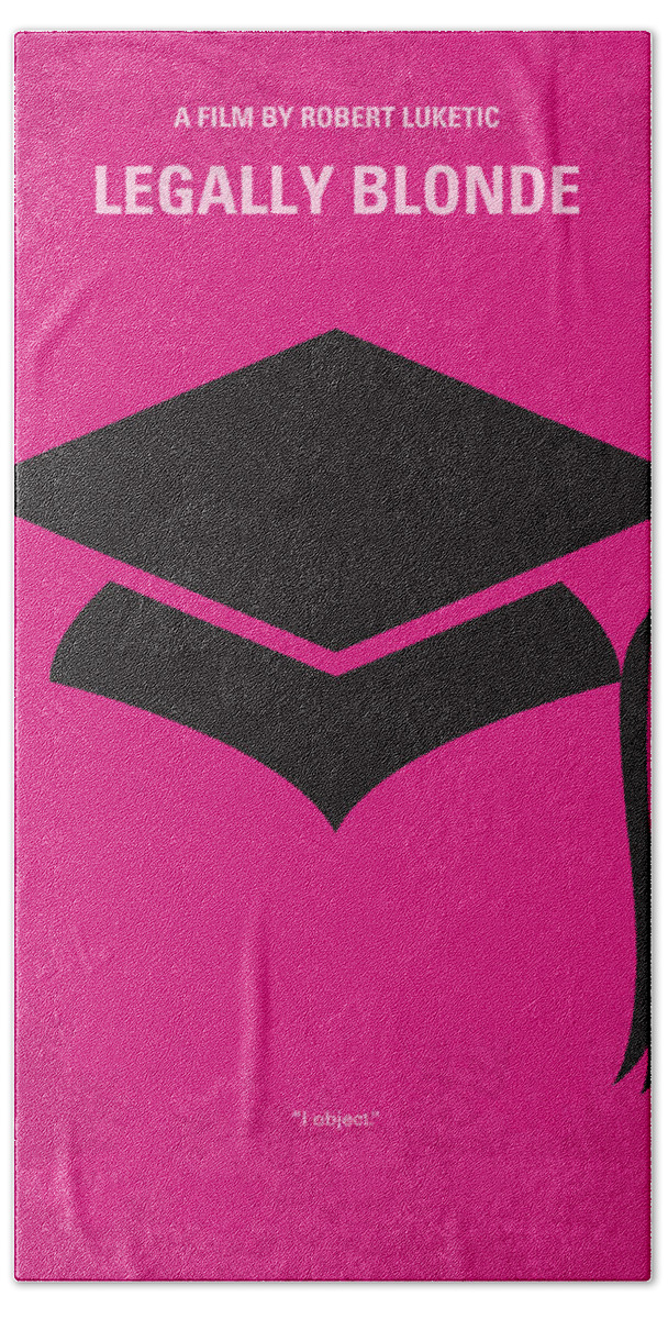 Legally Blonde Beach Towel featuring the digital art No301 My Legally Blonde minimal movie poster by Chungkong Art