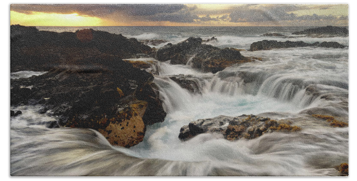 Kona Beach Towel featuring the photograph North Kona Coastline by Christopher Johnson