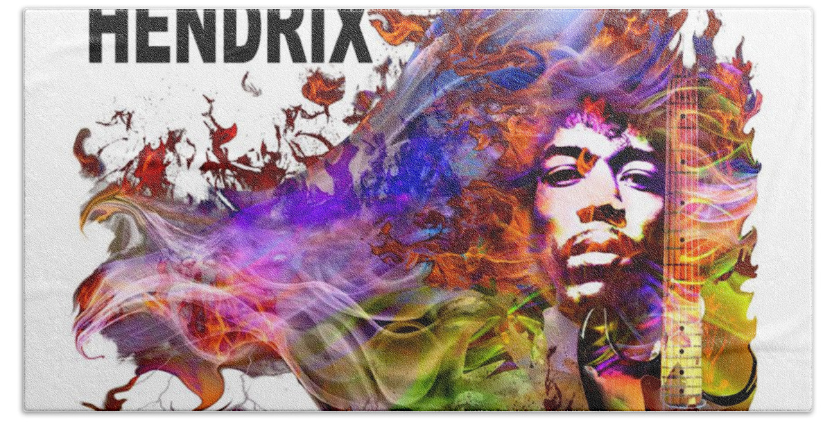 Hendrix Beach Towel featuring the digital art Not to Die but to be Reborn by Mal Bray
