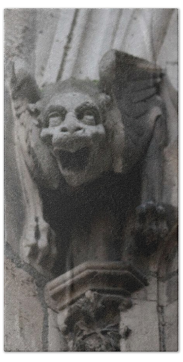 Gargoyle Beach Towel featuring the photograph Notre Dame 1 by Christopher J Kirby