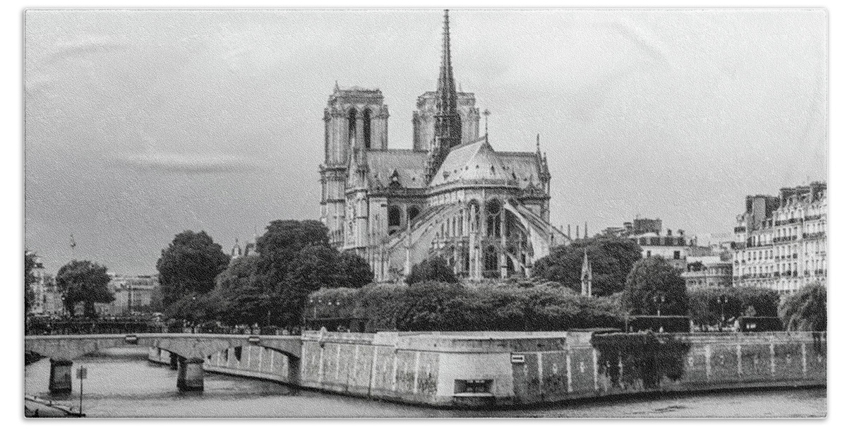 Notre Dame Cathedral Beach Towel featuring the photograph Notre Dame Cathedral by Helen Jackson