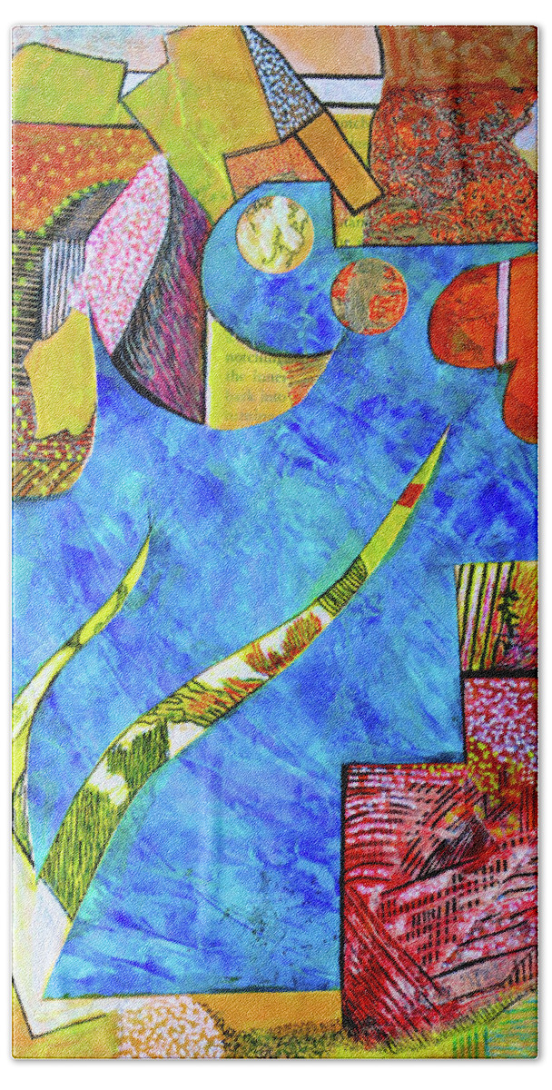  Beach Towel featuring the mixed media November State of Mind by Polly Castor