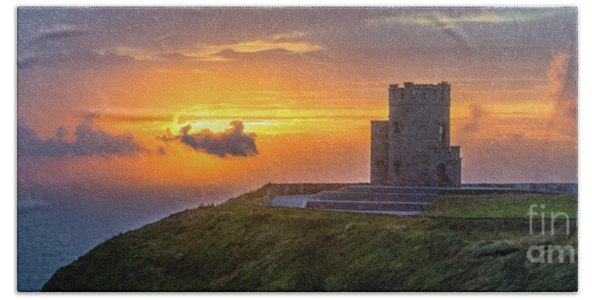Ireland Beach Towel featuring the photograph O'Brien's Tower - Ireland by Henk Meijer Photography