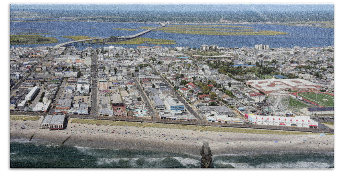 Boardwalk Beach Sheet featuring the photograph Ocean City Boardwalk 2 by Dan Myers