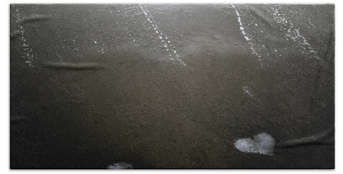 Heart Beach Towel featuring the photograph Ocean Heart by Lara Morrison