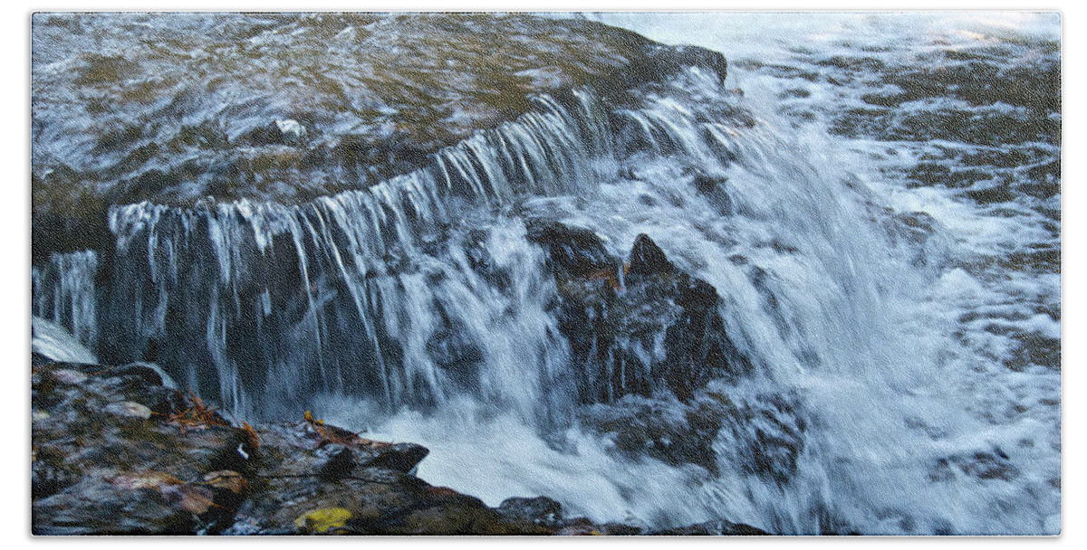 Ocqueoc Beach Towel featuring the photograph Ocqueoc Falls_9542 by Michael Peychich