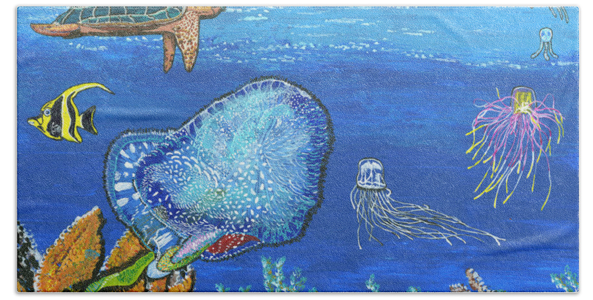 Turtle Beach Sheet featuring the painting October 2017 by Paul Fields