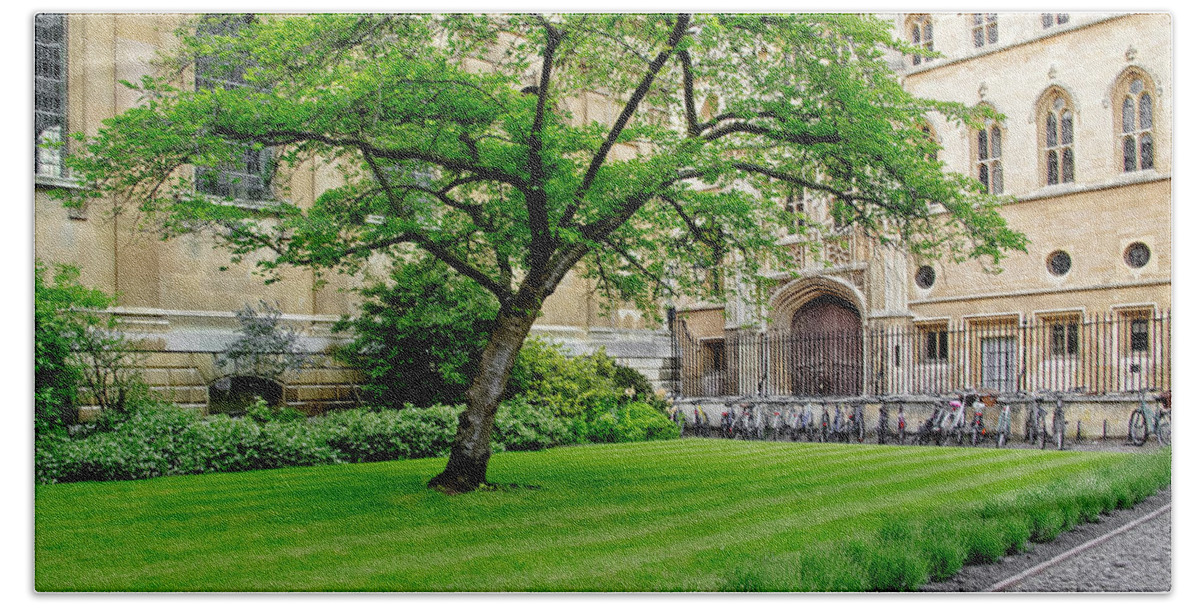 Old Court Beach Towel featuring the photograph Old court. Clare College. by Elena Perelman