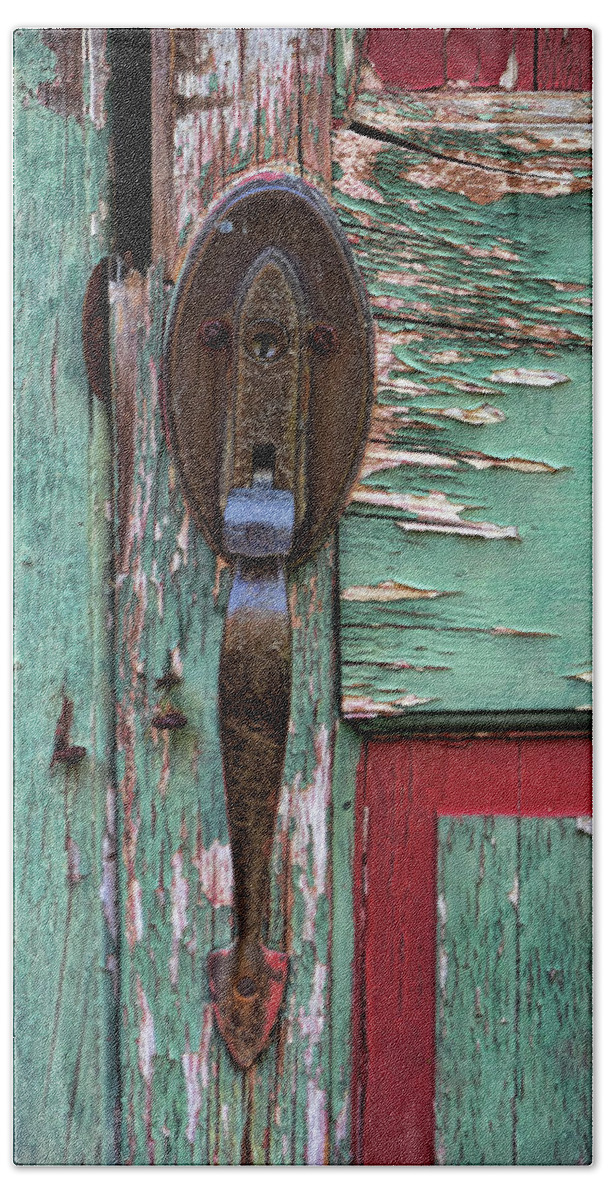 Antique Beach Towel featuring the photograph Old Door Knob 2 by Joanne Coyle