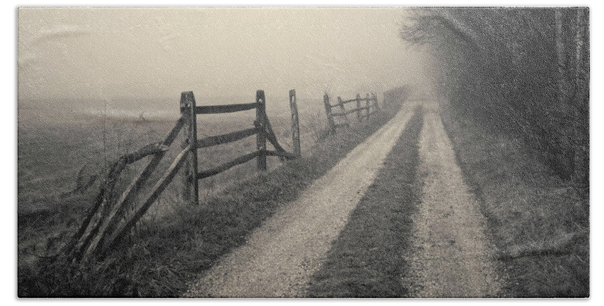 Old Beach Towel featuring the photograph Old Farm Road Toned by David Gordon