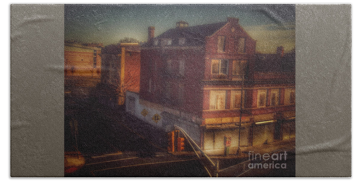 House Beach Sheet featuring the photograph Old House on the Corner by Miriam Danar