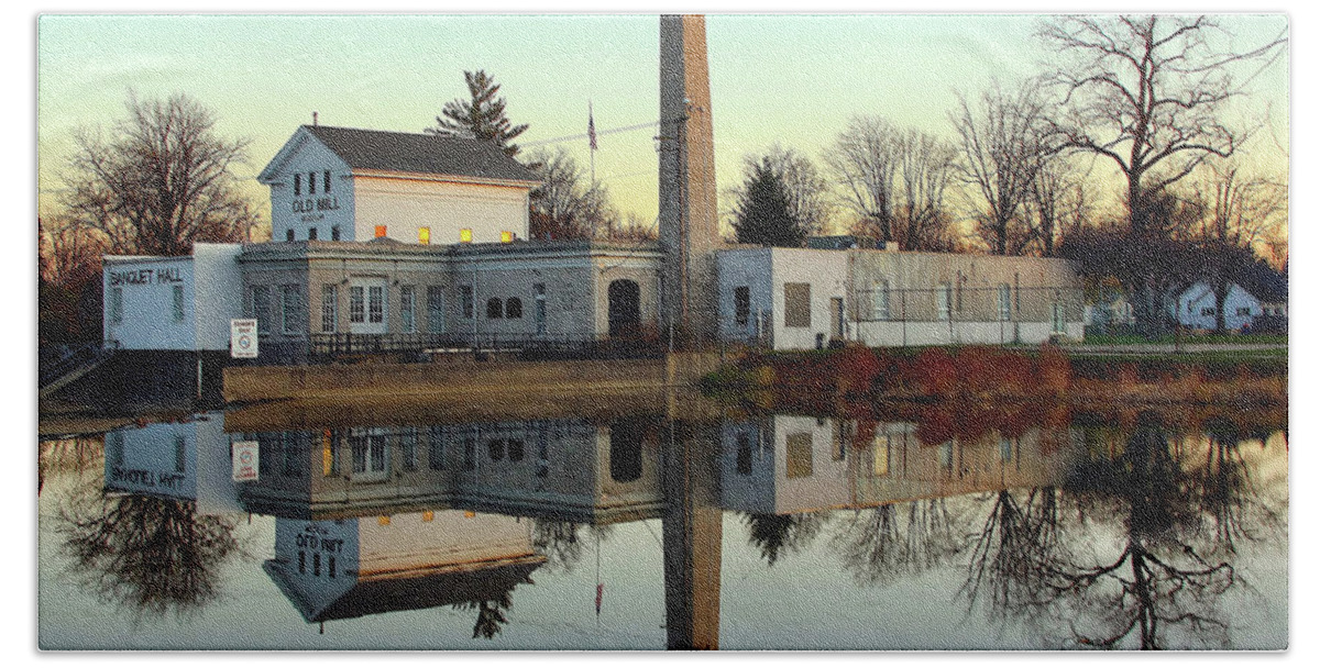 Dundee; Dundee Michigan Beach Towel featuring the photograph Old Mill Museum by Pat Cook