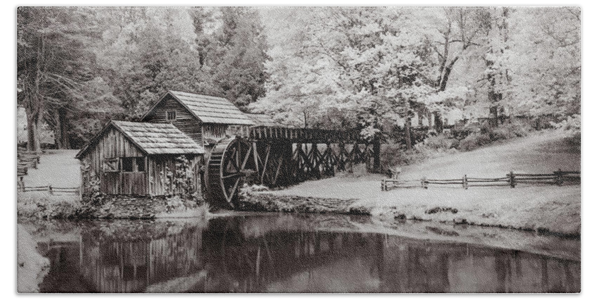 Mabry Beach Towel featuring the photograph Old Mill On The Mountain by James Woody