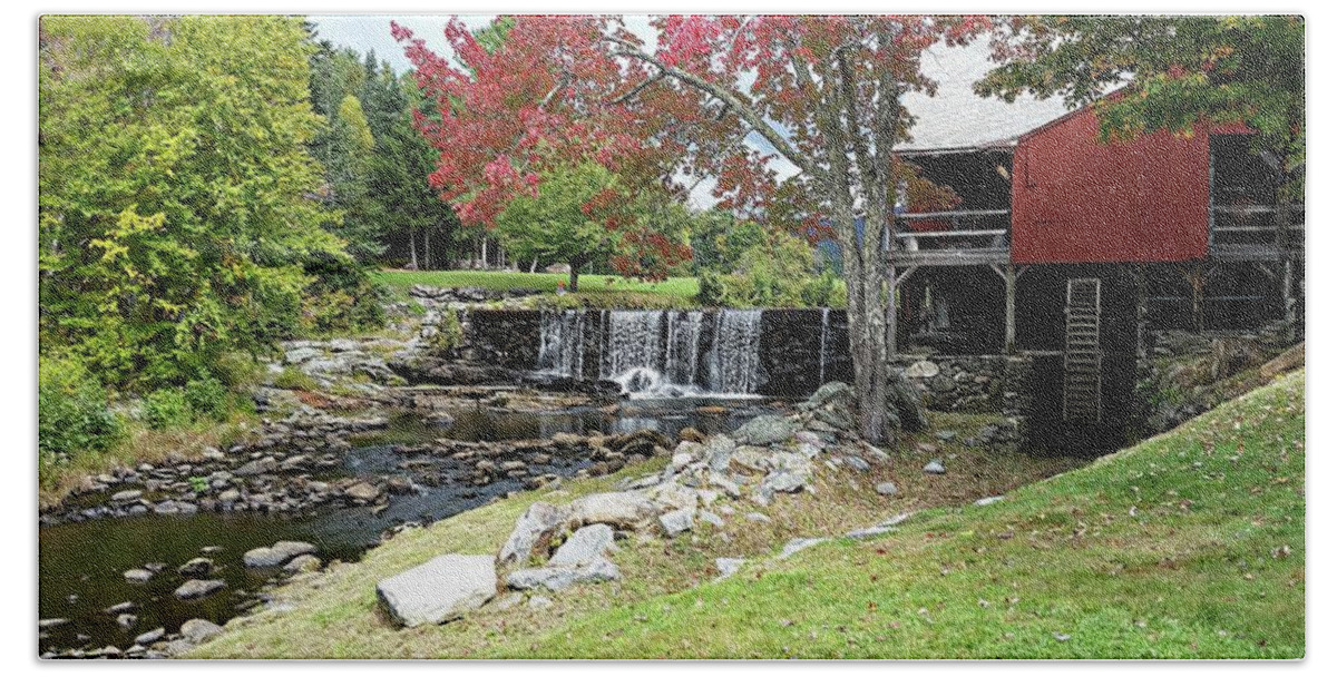 United States Beach Towel featuring the photograph Old Mill - Weston, Vermont by Joseph Hendrix