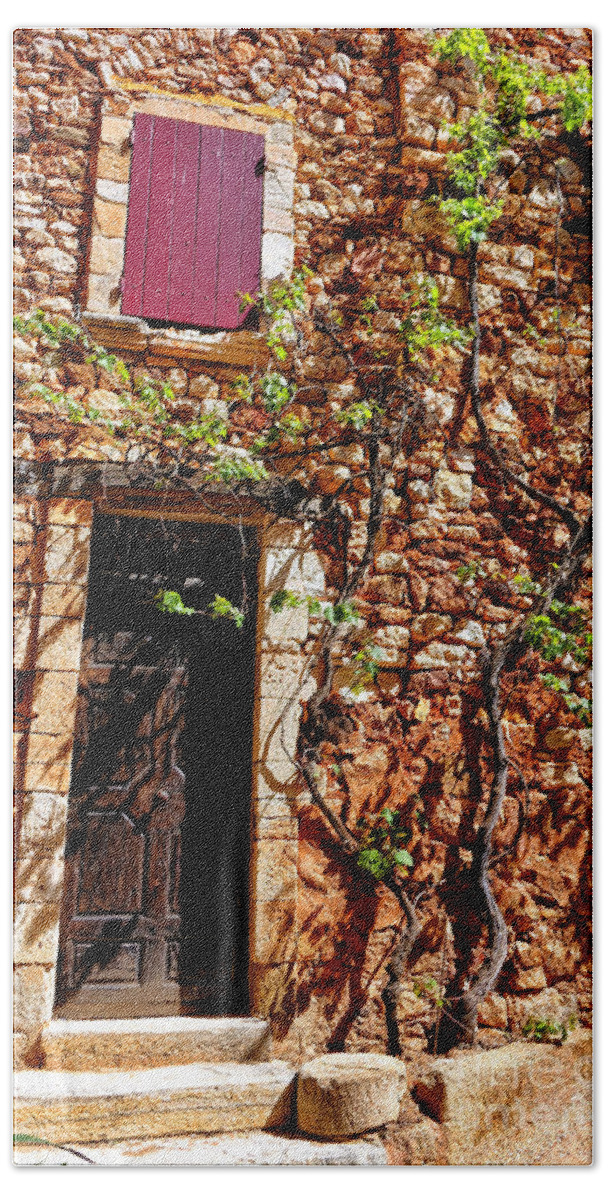 Provence Beach Towel featuring the photograph Old Stone House in Provence by Olivier Le Queinec