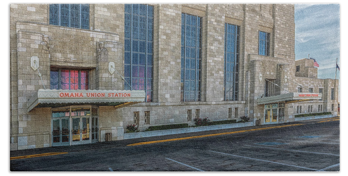 Union Station Beach Towel featuring the photograph Omaha Union Station by Susan Rissi Tregoning