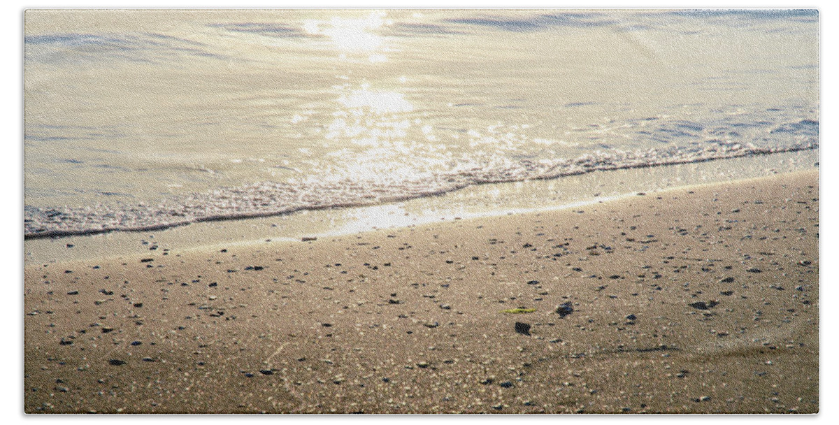 Shore Beach Towel featuring the photograph On the shining sea by AM FineArtPrints