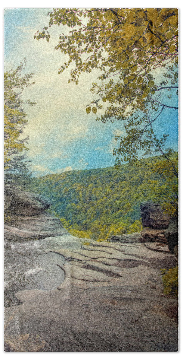 Falls Beach Sheet featuring the photograph On top of Kaaterskill Falls by John Rivera