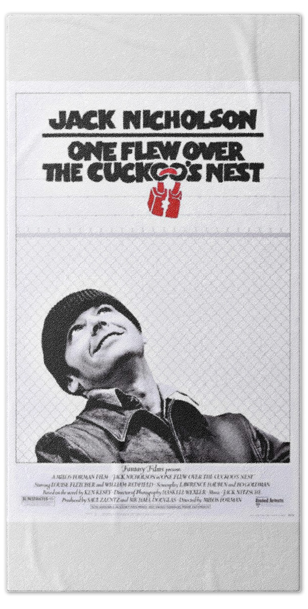 Cuckoos Nest Beach Towel featuring the photograph One Flew Over the Cuckoo's Nest by Movie Poster Prints