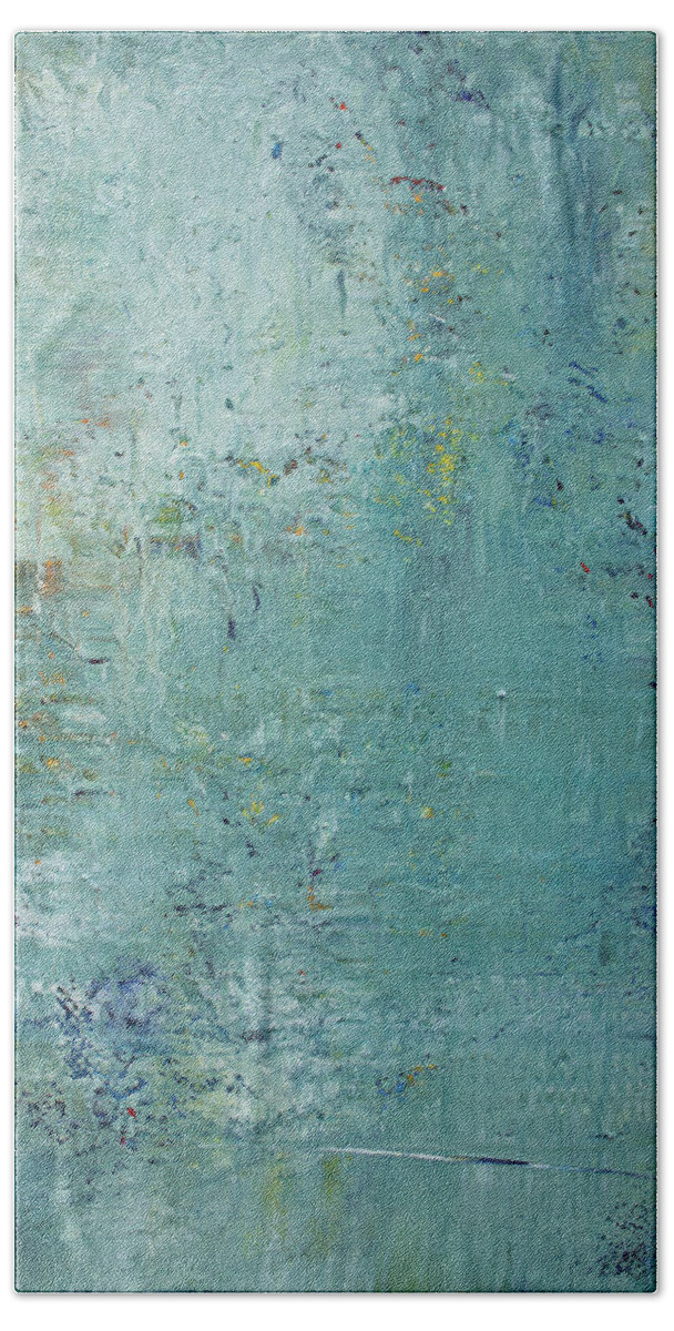 Derek Kaplan Art Beach Towel featuring the painting Opt.36.16 Soul Deep by Derek Kaplan