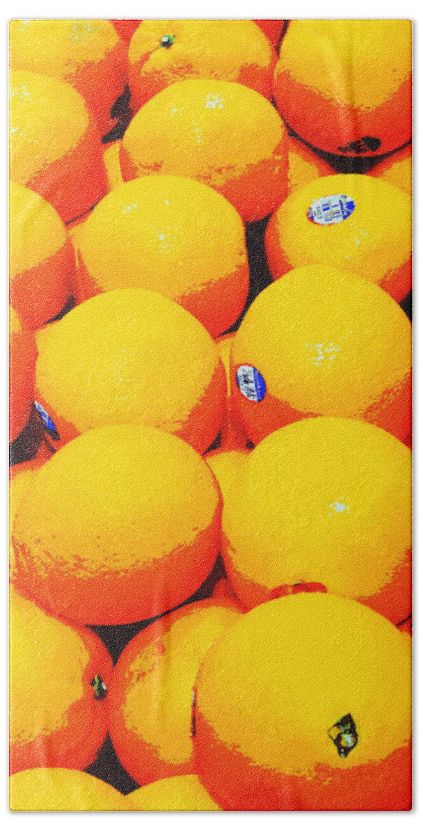 Orange Beach Sheet featuring the digital art Oranges by Katy Hawk