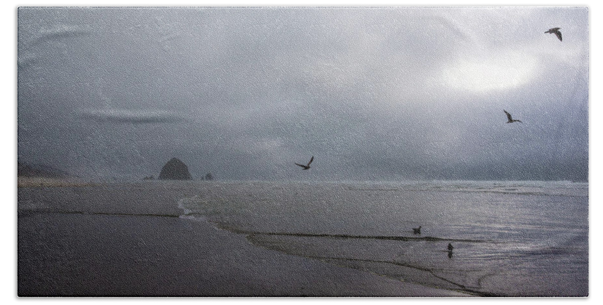 Oregon Beach Sheet featuring the photograph Oregon Coast by Robert McKay Jones