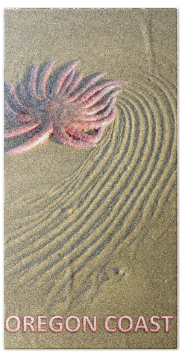 Sunflower Starfish Beach Towel featuring the photograph Oregon Coast Sunflower by Gallery Of Hope 