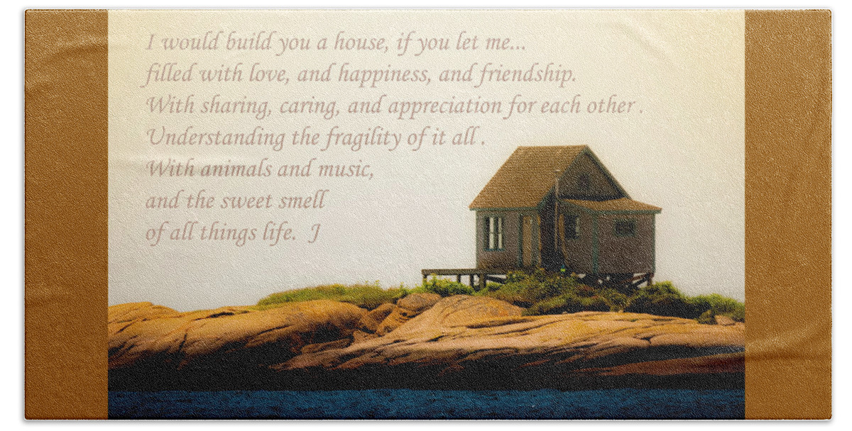 Cabin. Island. Prose Beach Towel featuring the photograph Our House by Jeff Cooper