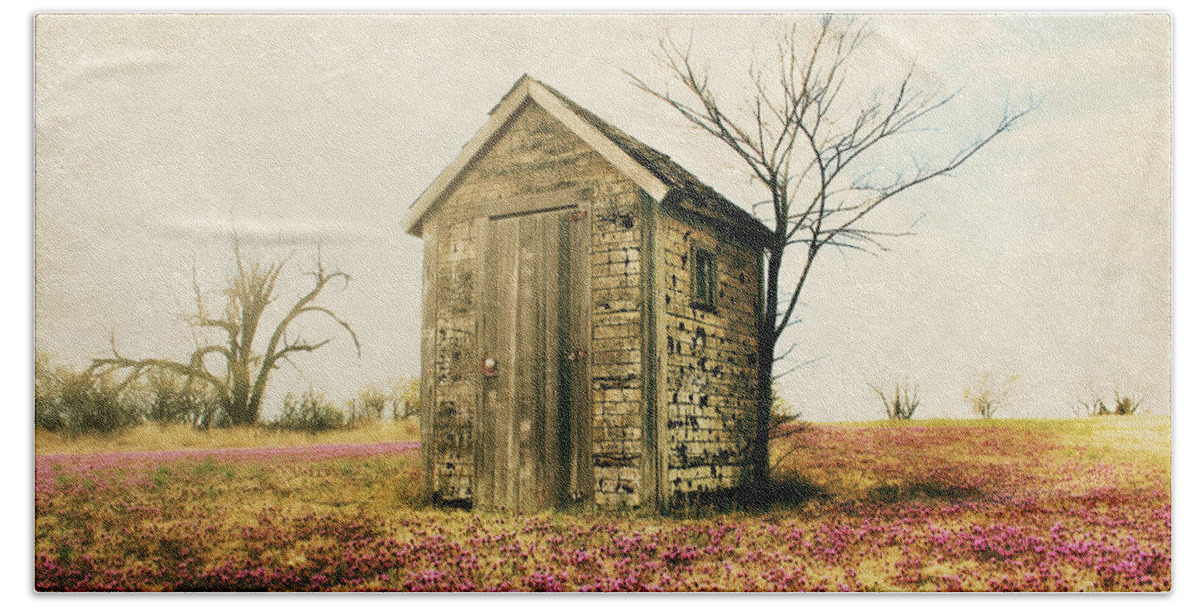 Outhouse Beach Towel featuring the photograph Outhouse by Julie Hamilton