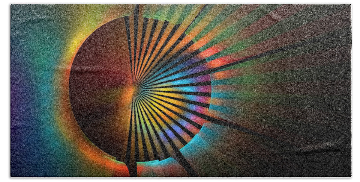Apophysis Beach Towel featuring the digital art Out of the Corner of My Eye by Lyle Hatch