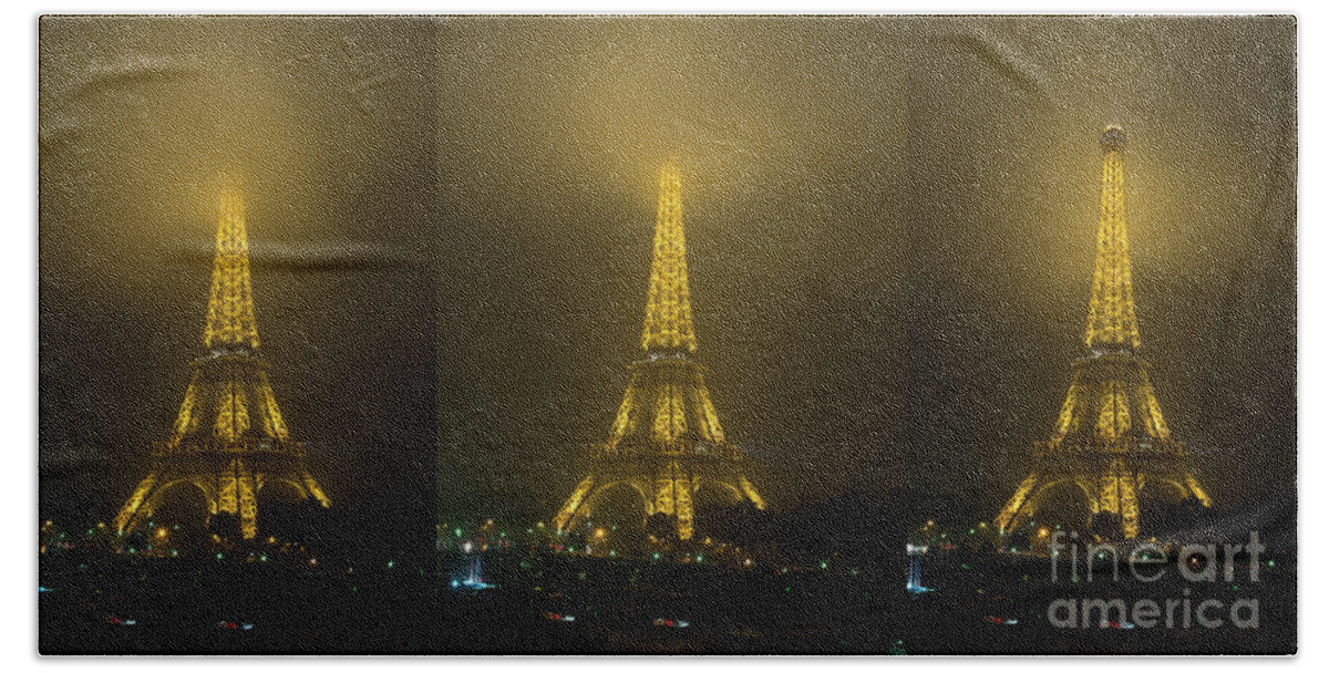 Paris Beach Towel featuring the photograph Out of the Fog in Paris by Tim Mulina