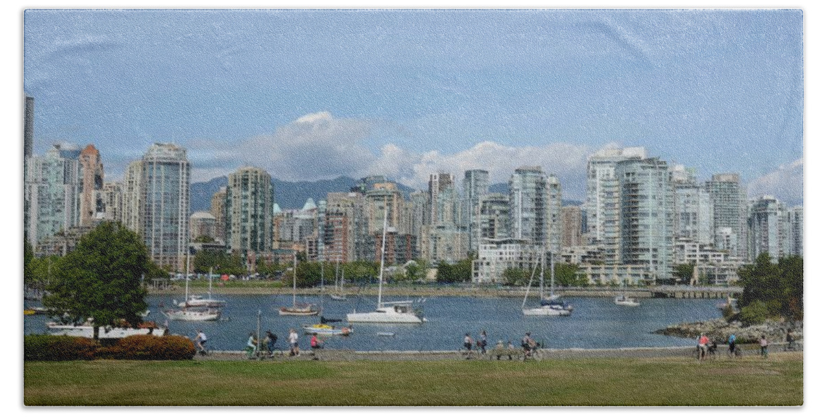 Vancouver Beach Towel featuring the photograph Outdoor Living by Fraida Gutovich