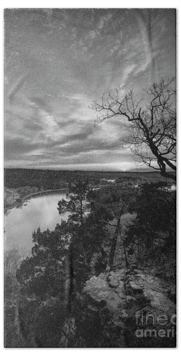 Lake Of The Ozarks Beach Towel featuring the photograph Overlooking the Bluff by Dennis Hedberg