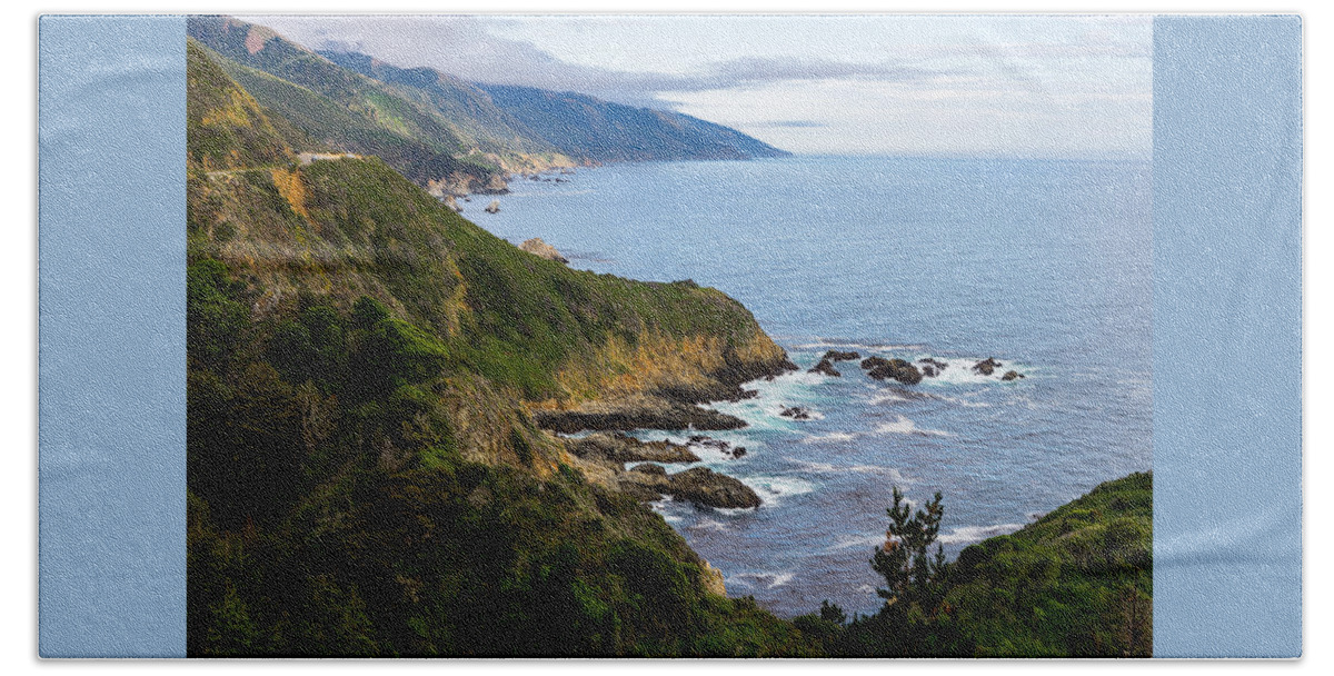 Pacific Coast Highway Beach Towel featuring the photograph Pacific Coast Highway by Derek Dean