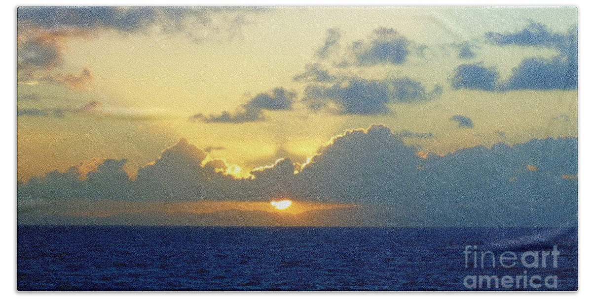 Ocean Beach Towel featuring the photograph Pacific Sunrise, Japan by Susan Lafleur